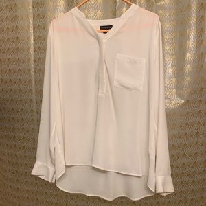 Covington sheer white blouse